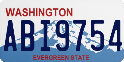 WA license plate ABI9754