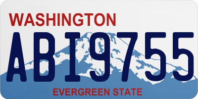 WA license plate ABI9755