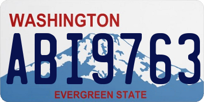 WA license plate ABI9763