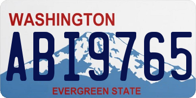 WA license plate ABI9765