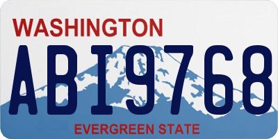 WA license plate ABI9768