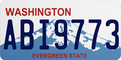WA license plate ABI9773