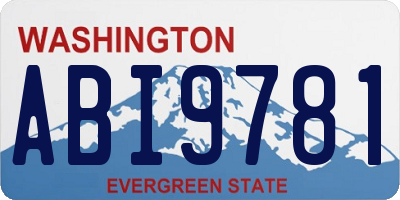 WA license plate ABI9781