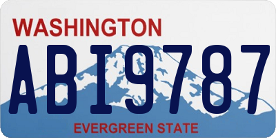 WA license plate ABI9787
