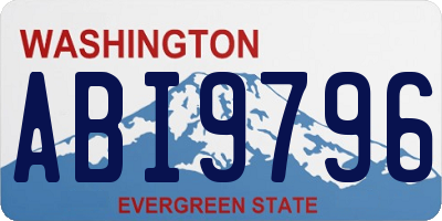 WA license plate ABI9796
