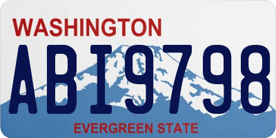 WA license plate ABI9798