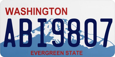 WA license plate ABI9807