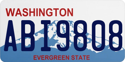 WA license plate ABI9808
