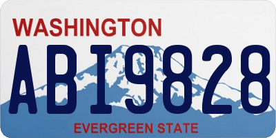 WA license plate ABI9828