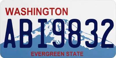 WA license plate ABI9832