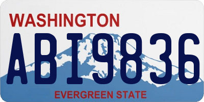 WA license plate ABI9836