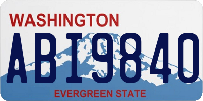 WA license plate ABI9840