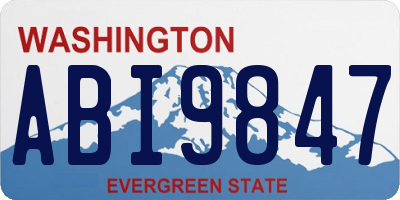 WA license plate ABI9847