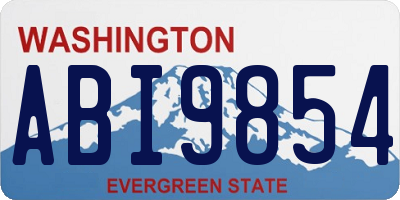 WA license plate ABI9854