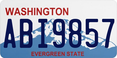WA license plate ABI9857