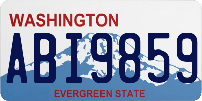 WA license plate ABI9859