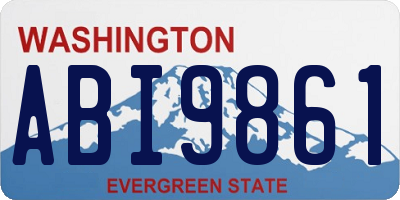 WA license plate ABI9861