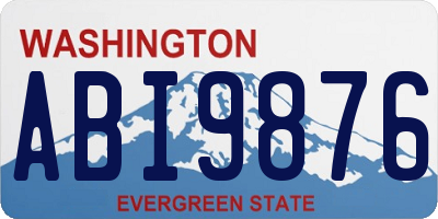WA license plate ABI9876