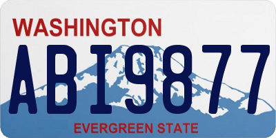 WA license plate ABI9877