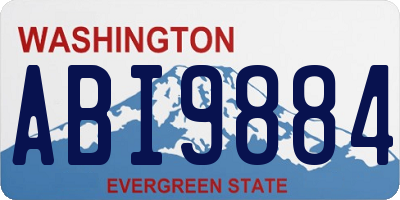 WA license plate ABI9884