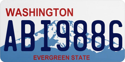 WA license plate ABI9886