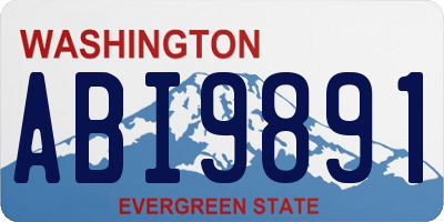 WA license plate ABI9891