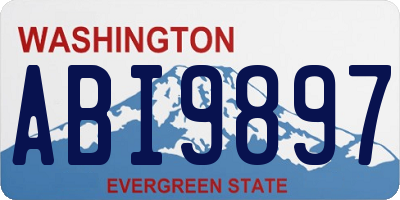 WA license plate ABI9897