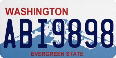 WA license plate ABI9898