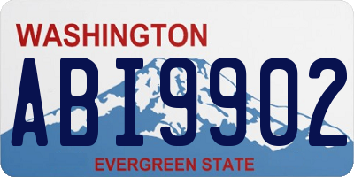 WA license plate ABI9902