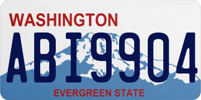 WA license plate ABI9904