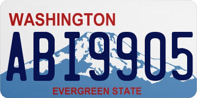 WA license plate ABI9905