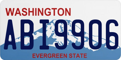 WA license plate ABI9906
