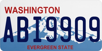WA license plate ABI9909