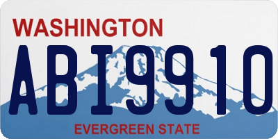 WA license plate ABI9910