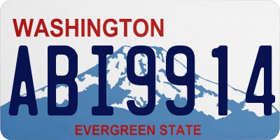 WA license plate ABI9914