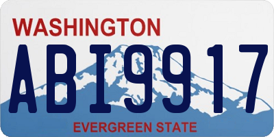 WA license plate ABI9917