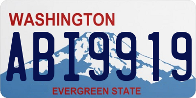 WA license plate ABI9919