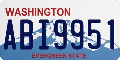 WA license plate ABI9951