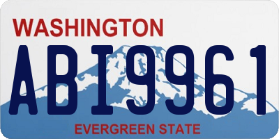 WA license plate ABI9961