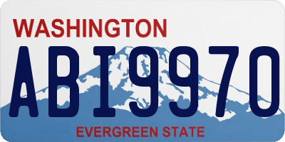 WA license plate ABI9970