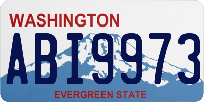 WA license plate ABI9973