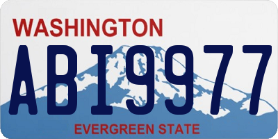WA license plate ABI9977