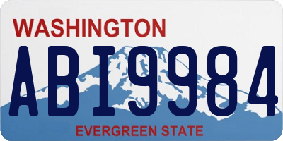 WA license plate ABI9984