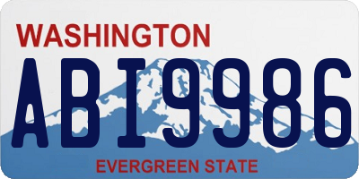 WA license plate ABI9986