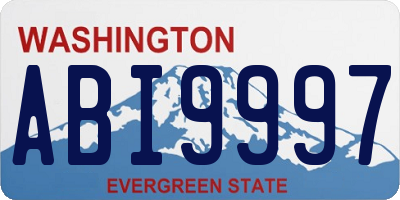 WA license plate ABI9997