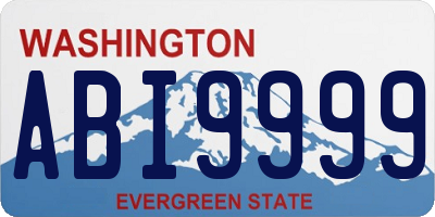 WA license plate ABI9999