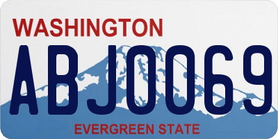 WA license plate ABJ0069