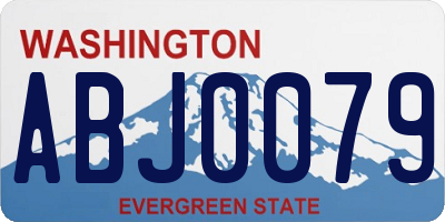 WA license plate ABJ0079