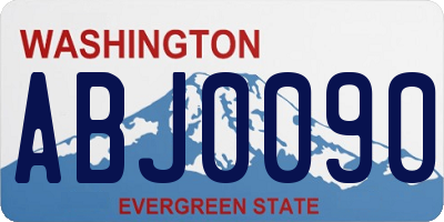 WA license plate ABJ0090