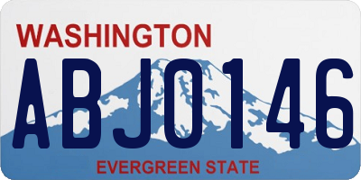 WA license plate ABJ0146